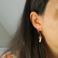 Load image into Gallery viewer, Realistic Toadstool Mushroom Earrings