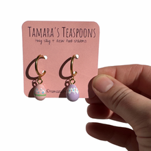 Load image into Gallery viewer, Pink & Purple 
Sugar Shells Easter Egg Earrings