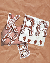 Load image into Gallery viewer, Gingerbread Letter Ornaments