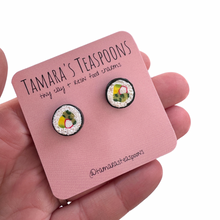 Load image into Gallery viewer, California Roll Sushi Earrings