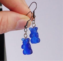 Load image into Gallery viewer, Blue Gummy Bear Earrings