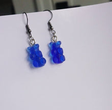 Load image into Gallery viewer, Blue Gummy Bear Earrings