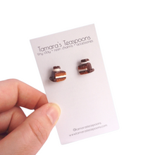 Load image into Gallery viewer, Chocolate Cake earrings
