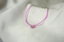 Load image into Gallery viewer, Pink Evil Eye Bracelet