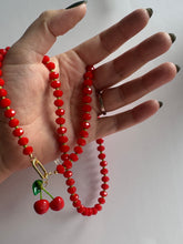 Load image into Gallery viewer, Cherry on Top Beaded Necklacr
