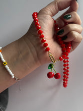 Load image into Gallery viewer, Cherry on Top Beaded Necklacr
