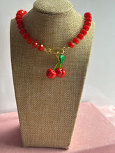 Load image into Gallery viewer, Cherry on Top Beaded Necklacr
