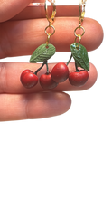Load image into Gallery viewer, Cherry Cherry Lady Danglies
