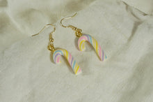 Load image into Gallery viewer, Christmas Candy cane earrings -
