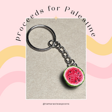 Load image into Gallery viewer, Proceeds for Palestine - Half Watermelon Keychain
