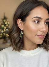Load image into Gallery viewer, Christmas Candy cane earrings -
