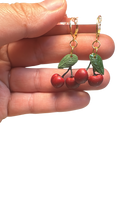 Load image into Gallery viewer, Cherry Cherry Lady Danglies
