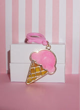 Load image into Gallery viewer, SALE - Pink Resin Ice Cream Keychain
