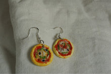 Load image into Gallery viewer, Pizza pie dangling earrings
