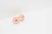 Load image into Gallery viewer, Valentine’s Day Pink Glazed Donut studs
