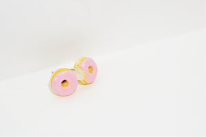 Valentine’s Day Pink Glazed Donut studs