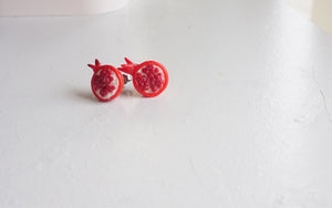 Pomegranate Fruit Earring Studs