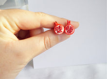 Load image into Gallery viewer, Pomegranate Fruit Earring Studs
