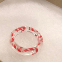 Load image into Gallery viewer, Resin Ring Candy Canes
