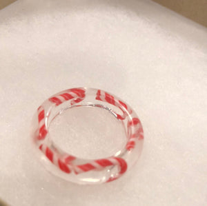 Resin Ring Candy Canes