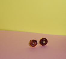 Load image into Gallery viewer, SALE - Chocolate donuts with chocolate sprinkles studs
