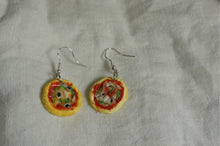 Load image into Gallery viewer, Pizza pie dangling earrings
