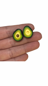 XL Realistic Avocado Fruit Earring Studs