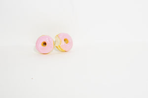 Valentine’s Day Pink Glazed Donut studs