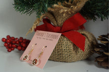Load image into Gallery viewer, Hot cocoa teacup earrings (The Cozy Christmas Collection)
