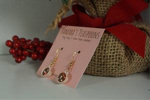 Hot cocoa teacup earrings (The Cozy Christmas Collection)