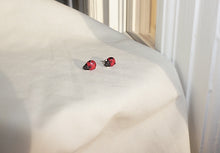 Load image into Gallery viewer, Lady bug earring studs
